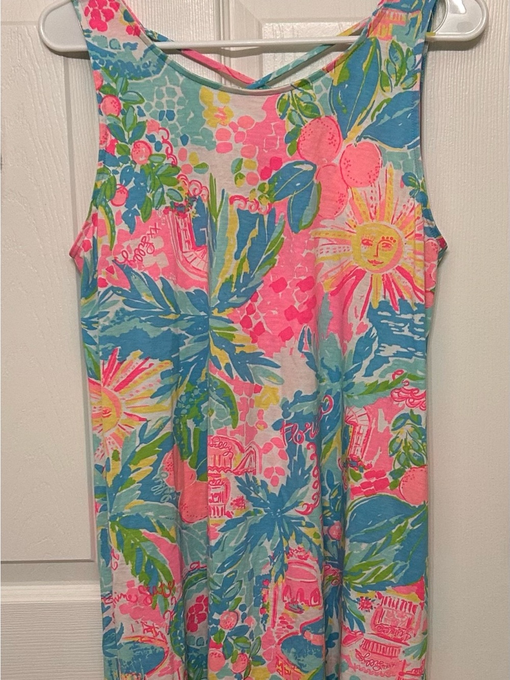 LILLY PULITZER Florida Sunshine State Mind Kristen Dress Sz M Preppy Tropical